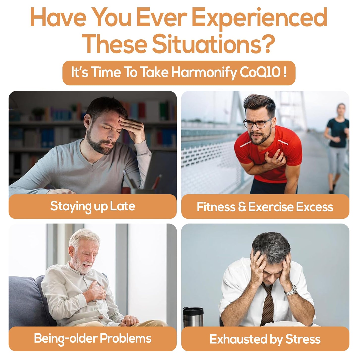 HARMONIFY CoQ10 Capsules 120mg High Absorption Coenzyme Q10 - Heart & Energy Support 120 Capsules for 120 Day Supply - Made in USA, Lab Tested, Gluten Free