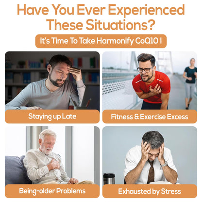 HARMONIFY CoQ10 Capsules 120mg High Absorption Coenzyme Q10 - Heart & Energy Support 120 Capsules for 120 Day Supply - Made in USA, Lab Tested, Gluten Free