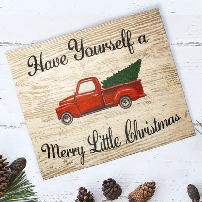 Have Yourself a Merry Little Christmas Wooden Sign and Wall Decor, Farmhouse Christmas, Made in USA