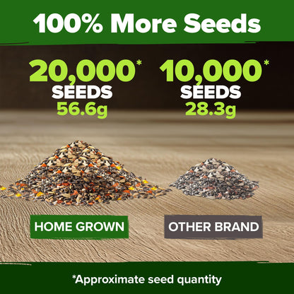HOME GROWN Monarch Butterfly Wildflower Seeds Mix (2oz) 20000+ 𝗡𝗢𝗡-𝗚𝗠𝗢 𝗨𝗦𝗔 Milkweed Seeds for Monarch Butterflies, Bulk Perennial Wildflowers, Annual Flowers for Pollinator Gardens