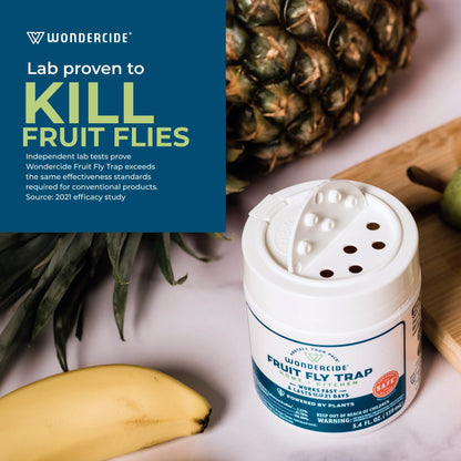 Wondercide - Fruit Fly Traps for Indoors - Fruit Fly Killer - Pet and People Safe - Made in USA & Plant Based - 5.4 oz - 2 Pack