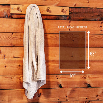 Country Cottons 100% Cotton, 100% Made in The USA Utility Blanket 60"x48" for Travel or Home (Natural)