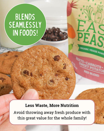 Easy Peasie Organic Veggie Powder Blends for Kids and Picky Eaters | Vegetable Powder Additive for Meals and Smoothies - Red (5oz Pouch)