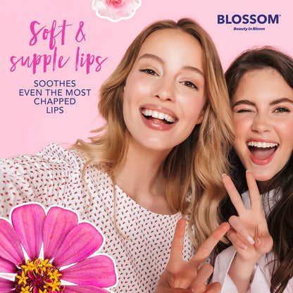 Blossom Roll on Lip Gloss, Scented Clear High Shine Moisturizing Lip Oil, Non Sticky, Infused with Real Flowers, Made in USA, 0.2oz, Vanilla Hemp