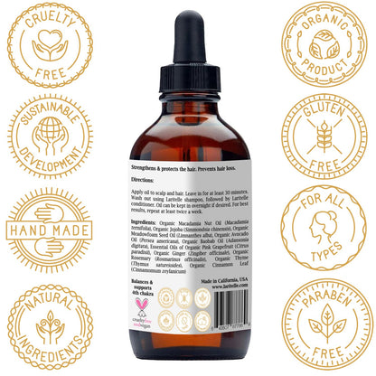 Laritelle Organic Hair Growth Treatment Nature's Love 4 oz