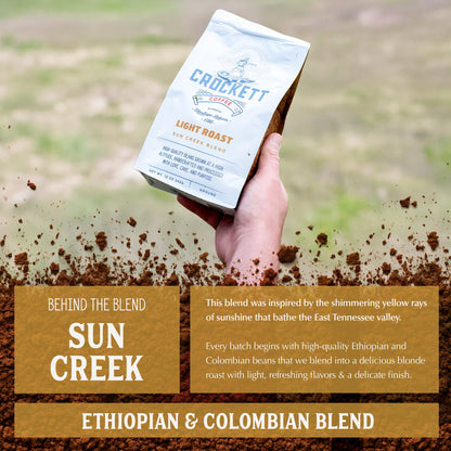 Crockett Light Roast Ground Coffee – Smooth Light Roast Ground Coffee with Bright Flavor, Crisp Finish & Gentle Strength – Perfect for Clean Brewing, Mellow Energy & Daily Coffee Drinks