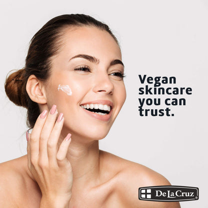 De La Cruz Vitamin E Cream for Face and Neck - Moisturizing Skin Care for All Skin Types - 0.42 oz trial + 4 oz Bundle - Made in USA