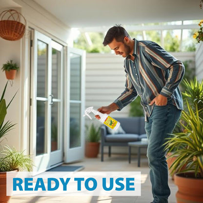 LizzAway Lizard Shoo Spray - Plant-Based Lizard Repellent for Outdoors & Home - Gecko, Skink, & Reptile Deterrent - Gecko Repellent Spray to Keep Lizards Off Porch, Patio, Garden & Driveway