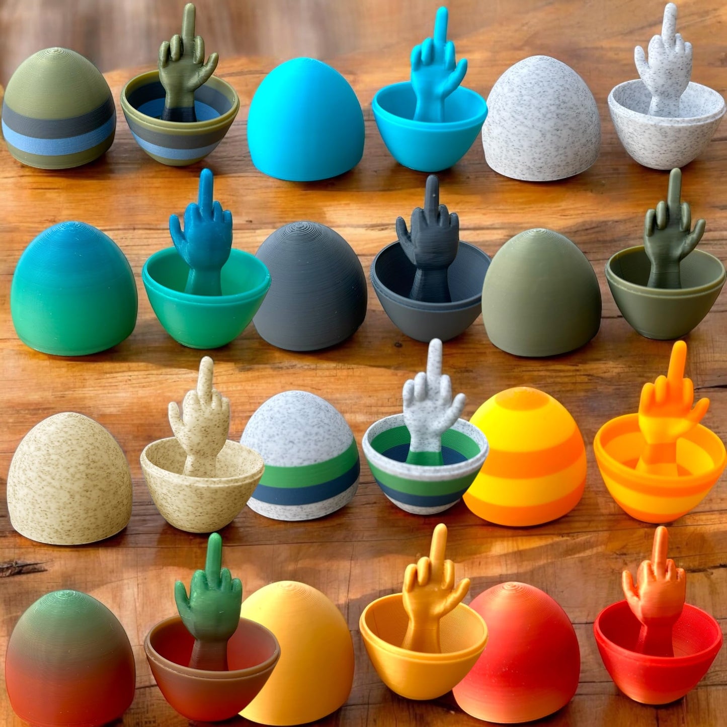 12 Pack of Middle Finger Easter Egg, Easter Gifts for Adults, Multicolored and Unique Designs, Perfect for Adult Easter Basket and Adult Easter Gifts