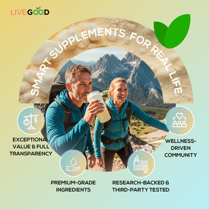 LIVEGOOD Hydration Amplifier Lemonade, Electrolyte Powder with Minerals for Hydration, Energy, Mental Focus and Muscle Support, Oral Rehydration Therapy Drink Mix for Daily Performance (Stick Packs)
