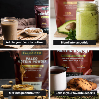 PaleoPro Carnivore Complete (Aztec Vanilla) Pastured & Cage-Free Protein, Grass-Fed Beef Tallow, Beef Organs | No Sugar, Soy, Grains or Net Carbs | Gluten Free. Paleo & Keto Macros (15 Servings)