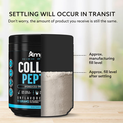 AMPLICELL Multi Collagen Peptides Powder – Hydrolyzed Protein Supplement with Type 1 & 3 – Grass Fed, Unflavored, Keto & Paleo Friendly – Hair, Skin, Nails, Joints for Women & Men – 41 Servings