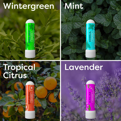 Nasal Sticks (Tropical Citrus) – Nasal Inhaler Stick for Allergy Support, Sinus Relief, Focus Boost – Menthol Vapor Inhalers with Essential Oils (Spark)