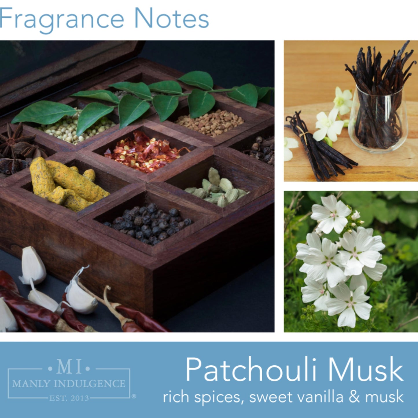 Manly Indulgence Patchouli Musk Scented Candles for Men, 2 Wick, 15 oz Premium Soy Blend Wax, 60H Burn, Candles for Home Scented – Made in The USA