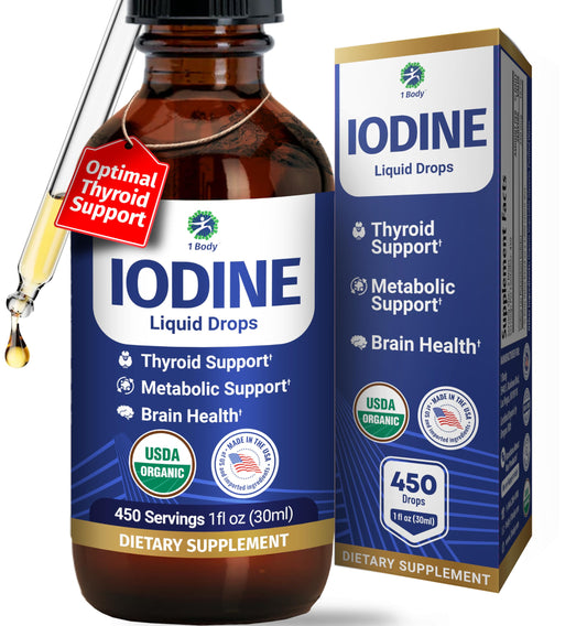 1 Body Thyroid Support Supplement (Iodine Drops 1 Pack)