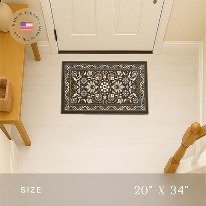 Maples Rugs Florence Kitchen Rugs Non Skid Washable Accent Area Carpet [Made in USA], 1'8 x 2'10, Coffee Brown