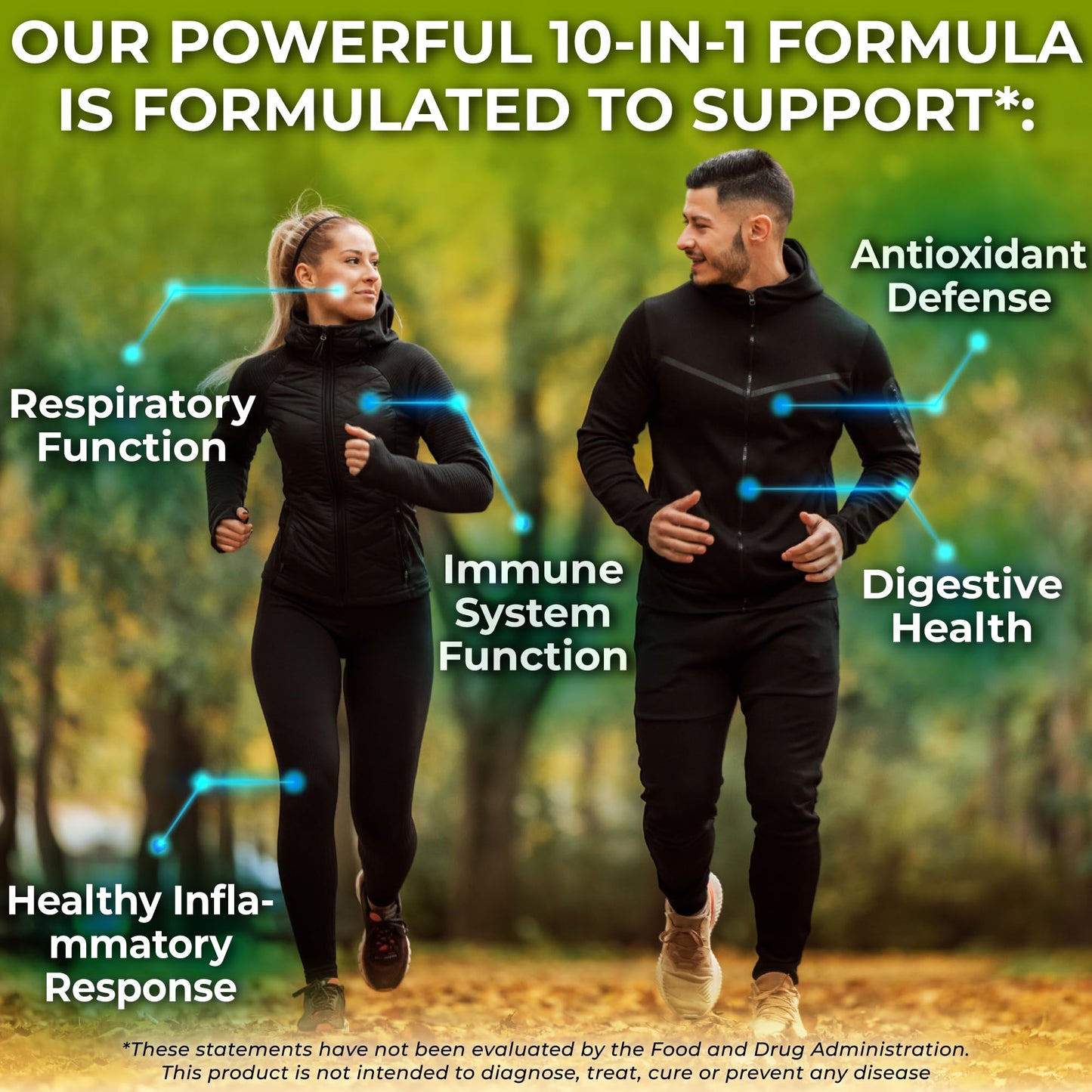 Echinacea Goldenseal Capsules - 10 in 1 Immune Support Supplement - 1455mg - Vegan Echinacea Capsules Supplement Made With Organic Whole Foods - Herbal Immune System Support - 2 Month Supply