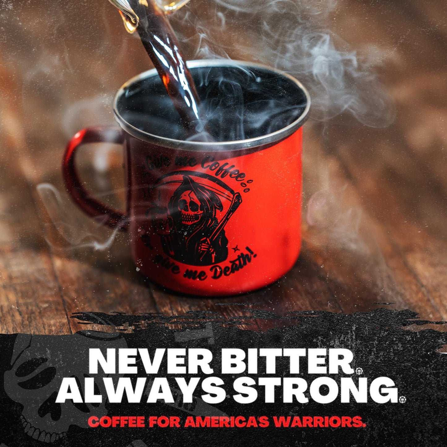 Blackout Coffee Morning Reaper Whole Bean Coffee – Medium Roast, Bold & Smooth Flavor, Non-Bitter – Freshly Roasted 12oz Bag, American Made