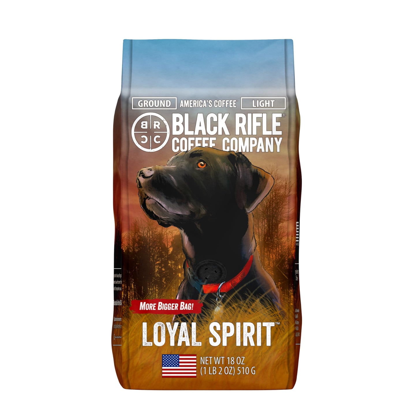 Black Rifle Coffee Company Loyal Spirit, Light Roast Ground Coffee, 18 OZ Bag