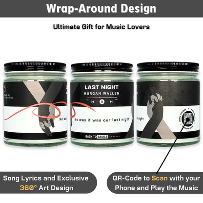 Back to Basics Candles | Last Night - 9oz Soy Wax Fir Balsam Scented Candle for Home Decor, Birthday Gifts for Women, Men, Best Friend | Relaxing Aromatherapy Made in USA