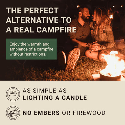 Radiate XL Portable Campfire As Seen On Shark Tank - Made in USA - Up to 5 Hours of Burn Time - Reusable Travel Fire Pit for Camping, Beach, Patio - Great Alternative to Real Fire (Eucalyptus Scent)