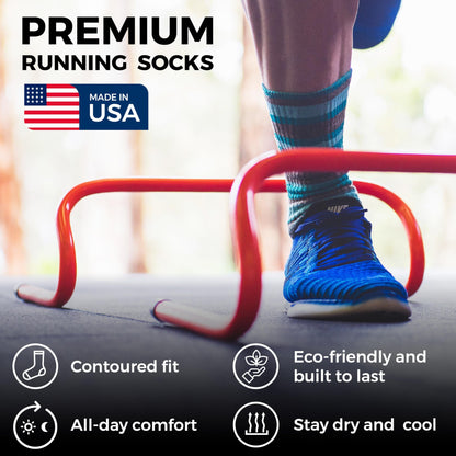 Wrightsock Racer Tab Running Socks for Men and Women - Eco-Friendly, Athletics Socks with our Contoured Foot Design - American Made with Moisture Regulation