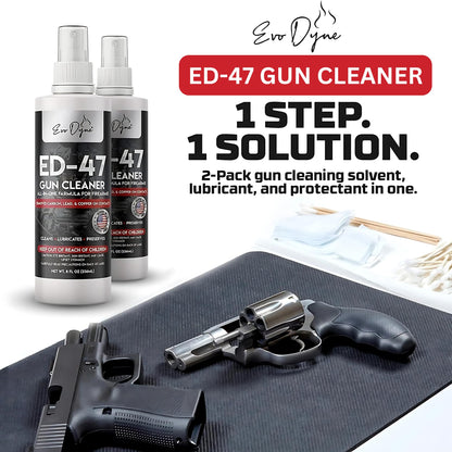 Evo Dyne 2-Pack Gun Cleaner Spray (8oz Per Bottle), Made in USA | All-in-One Lubricant & Gun Cleaner - Penetrates Carbon Deposits, Metals & Residue