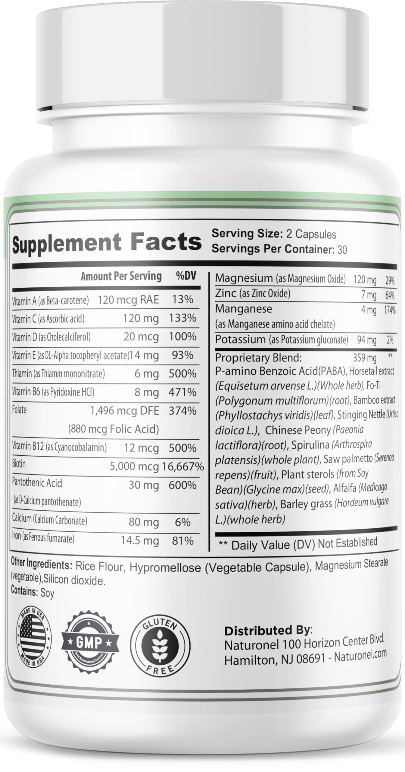 Women's Balance Hair Growth Supplements, Ages 45 and Up - Supports Healthy Hair, Skin & Nails - Customer Proven for Visibly Thicker Hair and Scalp Coverage, Natural Thicker Hair Growth Supplement (1)