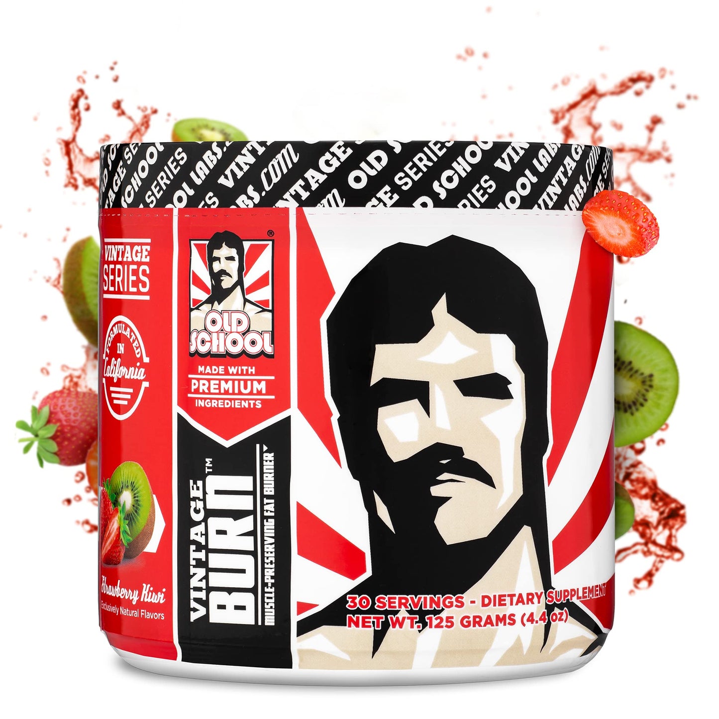 Vintage Burn – Fat Burner Powder for Men and Women – Delicious Thermogenic Fat & Weight Loss Drink - Green Coffee Bean, Caffeine, Raspberry Ketones – Strawberry Kiwi Flavor - 30 Servings