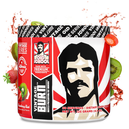 Vintage Burn – Fat Burner Powder for Men and Women – Delicious Thermogenic Fat & Weight Loss Drink - Green Coffee Bean, Caffeine, Raspberry Ketones – Strawberry Kiwi Flavor - 30 Servings