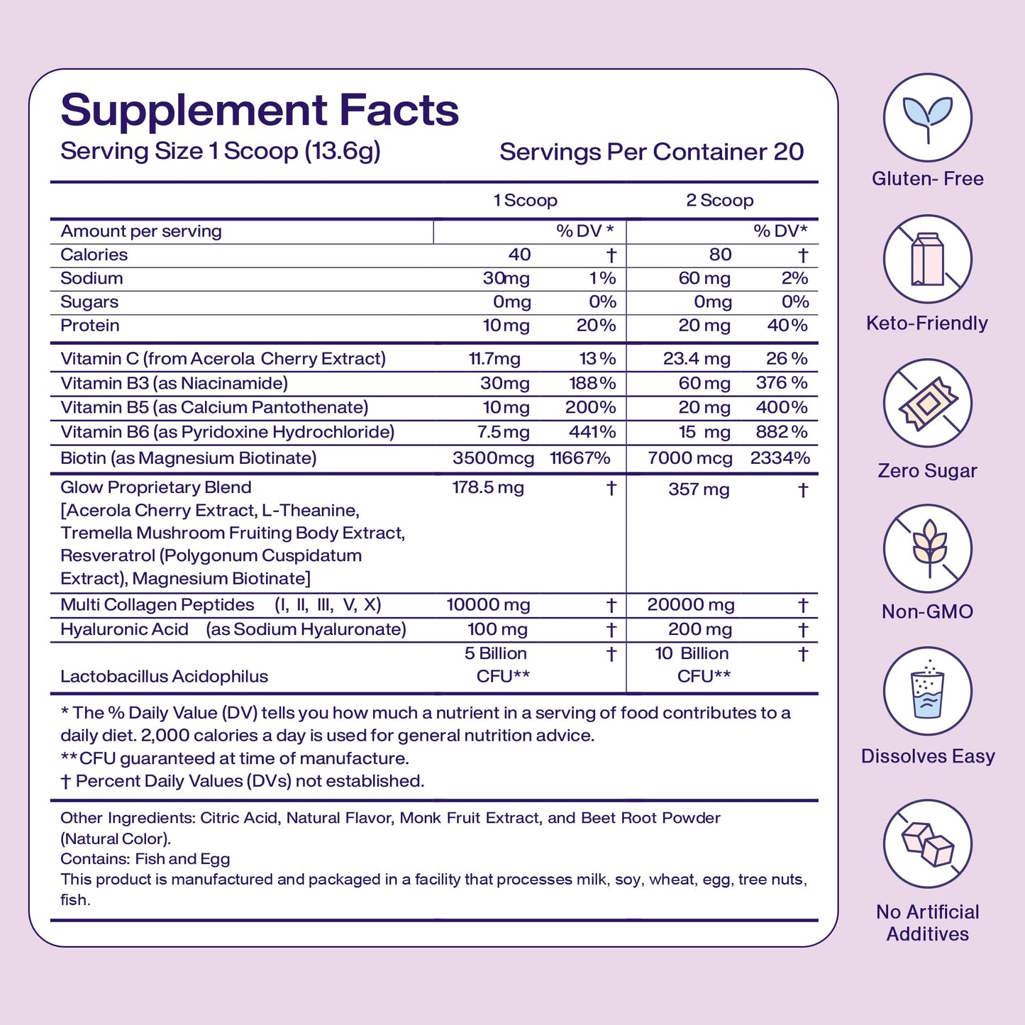 Fuel Multi Collagen Peptides Powder – 20g Hydrolyzed Collagen I, II, III, V & X for Hair, Skin, Nails & Joint Support – Better Absorption – Keto & Gluten Free, Mixed Berry, 9.59oz