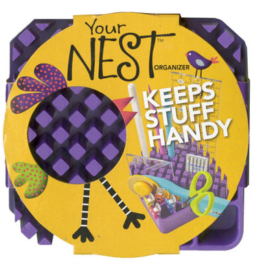 Your Nest Craft Organizer for Rulers, Scissors, Rotary Cutters and desktop accessories, made in the USA - Martin Purple