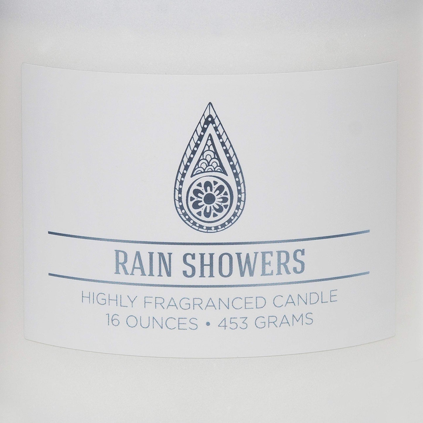 Carolina Rain Showers Scented Candle, 16 oz Wellness Relaxing Aromatherapy Candle, 2 Wick White Jar Soy Blend Wax, Candles for Home, 60H Burn - Made in The USA