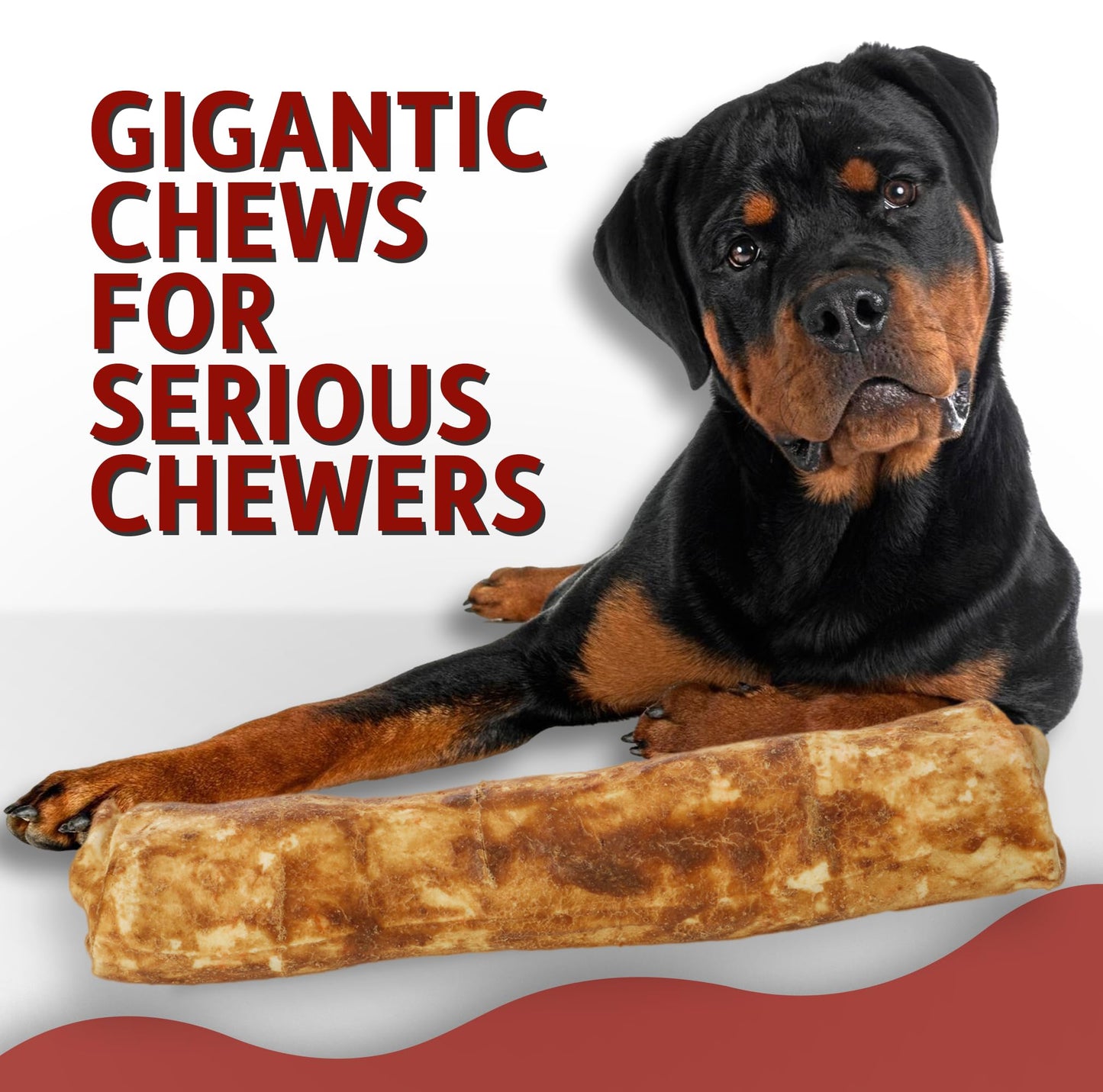Canine Chews 10-11" Chicken-Coated MEGA Retriever Rolls (10 Pack) Natural Rawhide for Big Dogs - Long-Lasting Dog Chew Treats for Aggressive Chewers - Odor-Free - Extra-Large