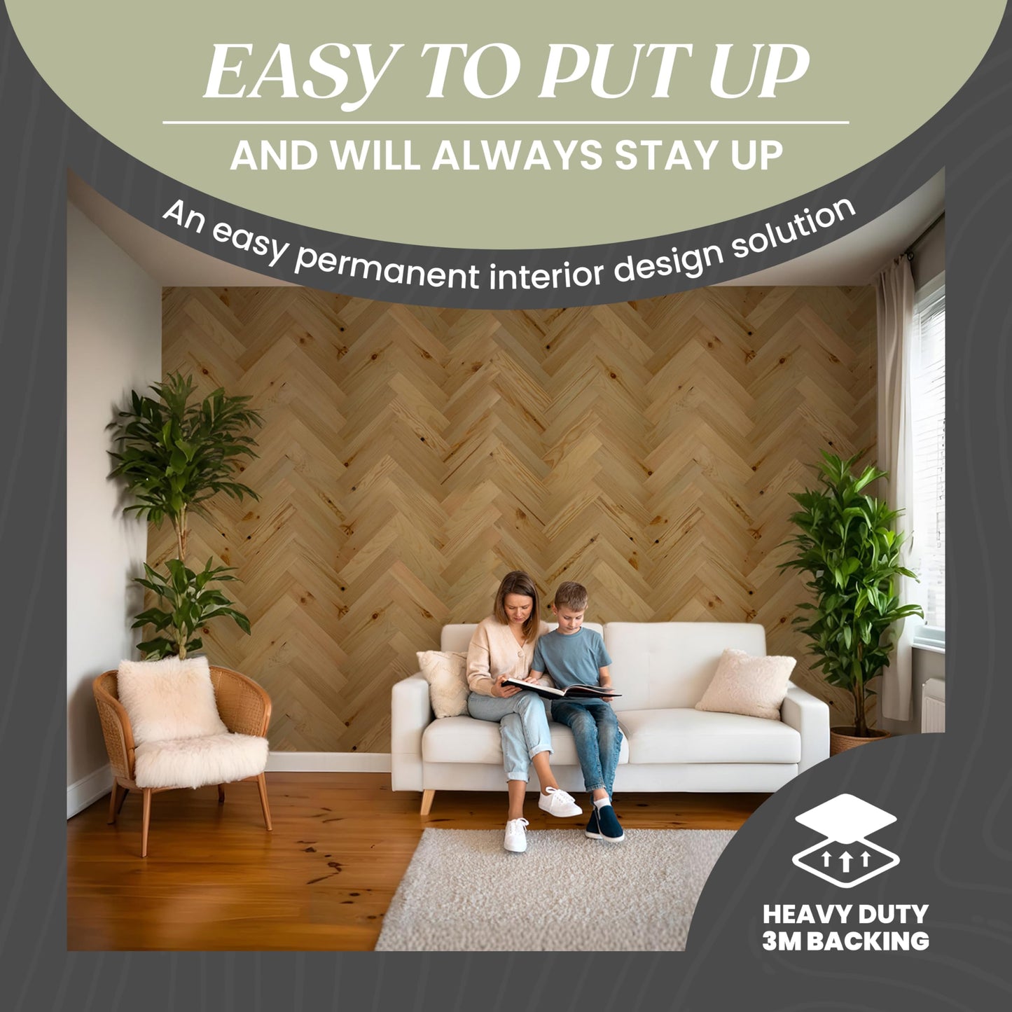 TIMBERCHiC 100% Wood Wall Planks - Made in USA - Peel-and-Stick Panels for Interior Decor - DIY Adhesive Wall Panels, Baxter Blonde (3" x 10 Sq Ft)