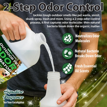 Nature’s Freedom Concentrated Enzymes Outdoor Odor Eliminator, Turf and Yard Cleaner for Pet Urine, Deodorizer for Dog & Cat Waste & Smells, Makes 5 to 64 Gallons, Use on Grass, Patios, Kennels