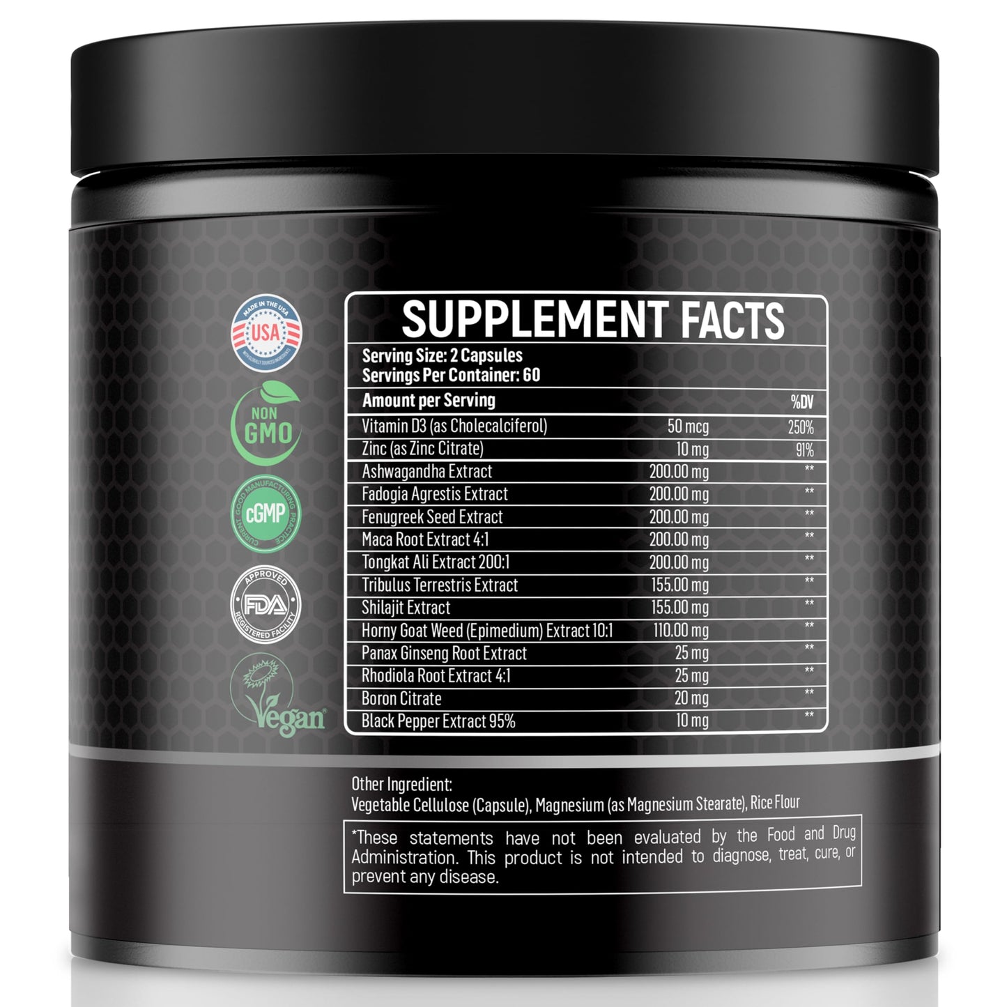 DR. SUNSHINE Forged 14 in 1 Shilajit for Men, Natural Energy, Men's Vitality Complex, Strength & Endurance Support with Fenugreek, Ashwagandha, Tongkat Ali, & More - 2 Month (120 Capsules)