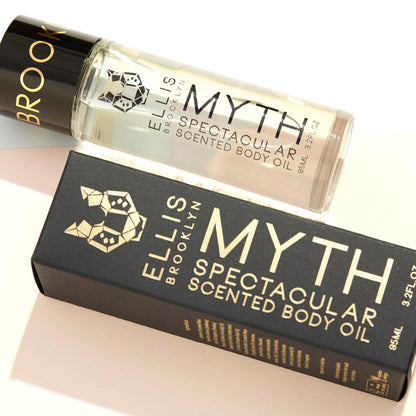 Ellis Brooklyn Myth Body Oil - Scented Body Oils for Women, Fragrance Body Oil for Women, Bergamot & Jasmine, Cedarwood Musk Oil, 3.2 Fl Oz