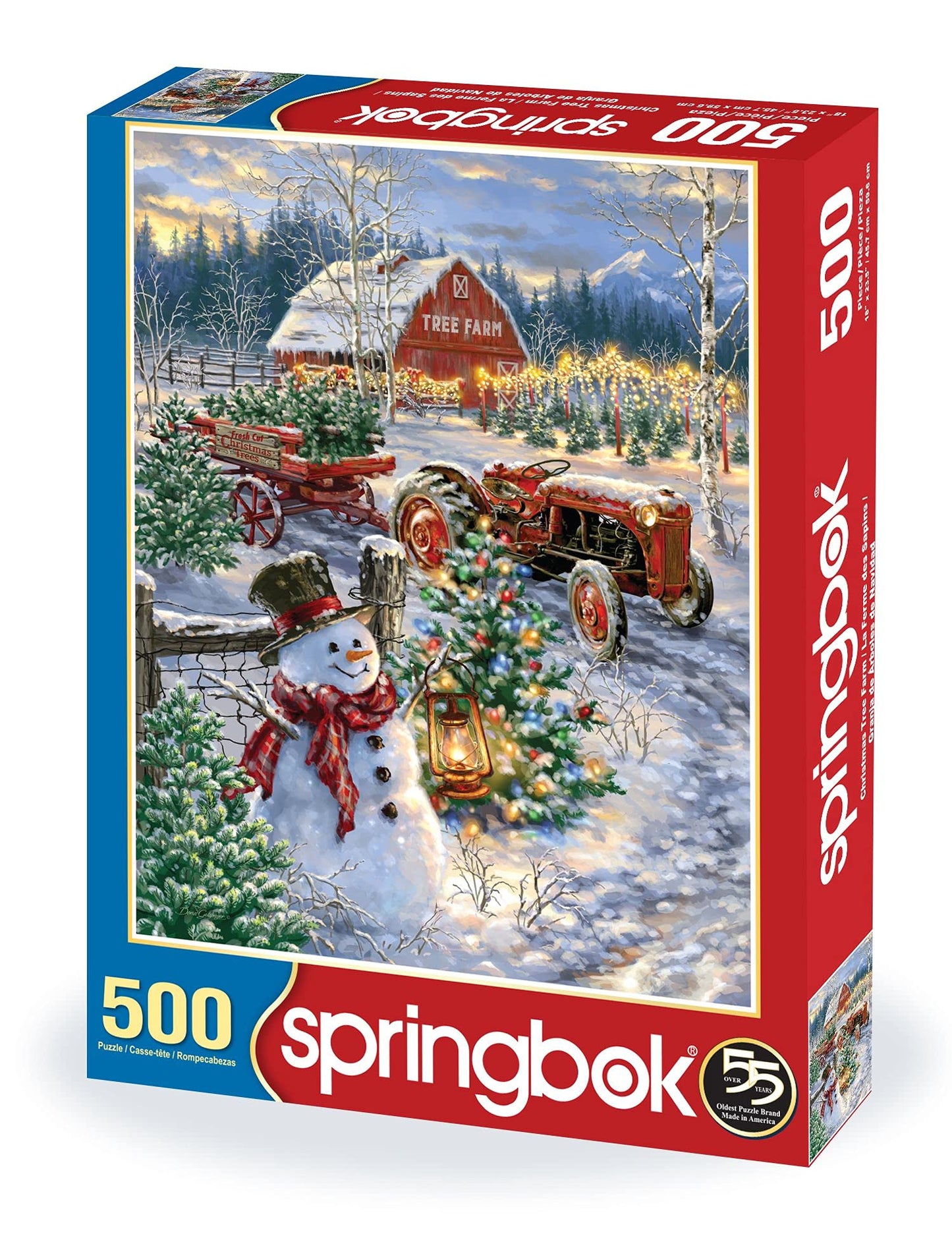 Springbok's 500 Piece Jigsaw Puzzle Christmas Tree Farm - Made in USA