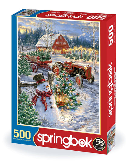 Springbok's 500 Piece Jigsaw Puzzle Christmas Tree Farm - Made in USA
