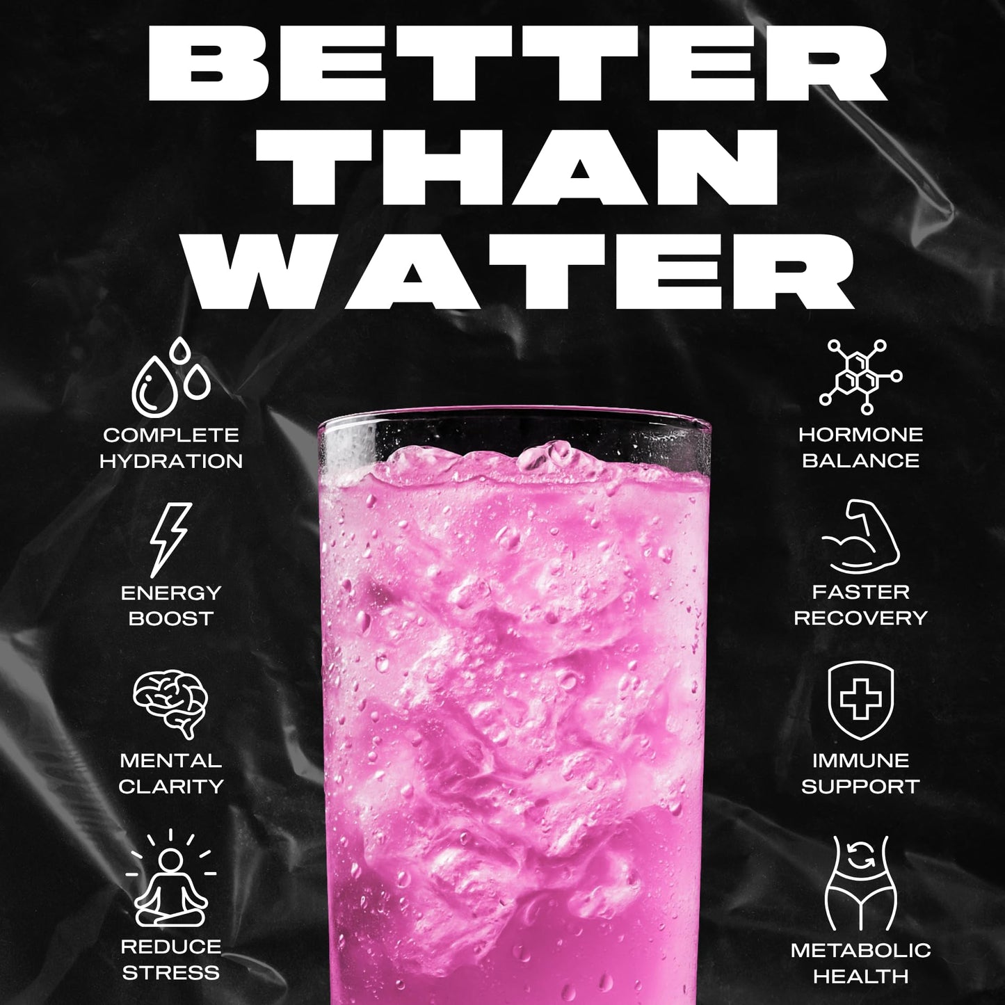 Hyburst Electrolyte & Vitamin Supplement Powder, Drink Mix with B12, L-Theanine, D3, K2, Zinc, Magnesium, Potassium, Supports Calm Focus & Energy, Raspberry Lemonade, 15 Pack