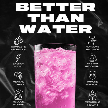 Hyburst Electrolyte & Vitamin Supplement Powder, Drink Mix with B12, L-Theanine, D3, K2, Zinc, Magnesium, Potassium, Supports Calm Focus & Energy, Raspberry Lemonade, 15 Pack