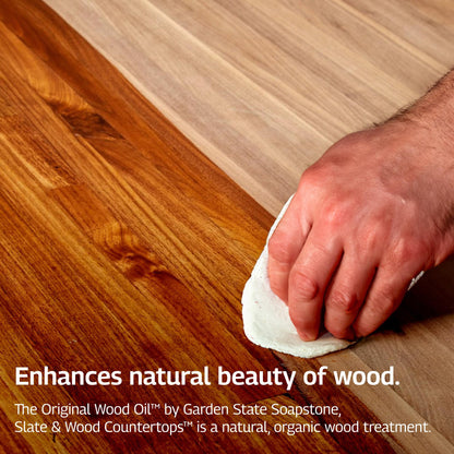GARDEN STATE SOAPSTONE The Original Wood Oil | Food-Safe Natural Oil for Butcher Blocks & Wood Surfaces – Nourishes, Protects & Enhances Finish (4oz)