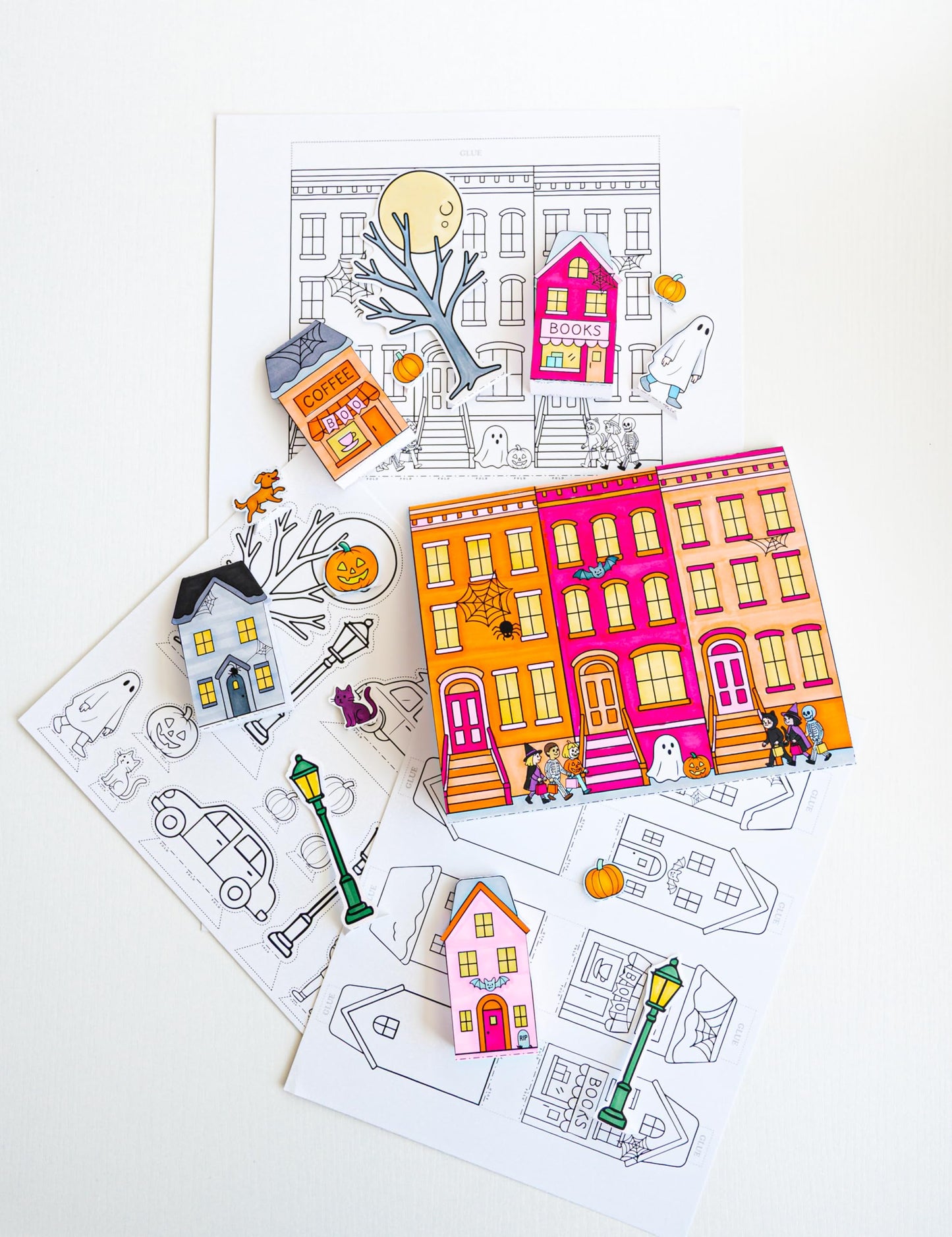 A Brighter Year Color-Your-Own Halloween Village