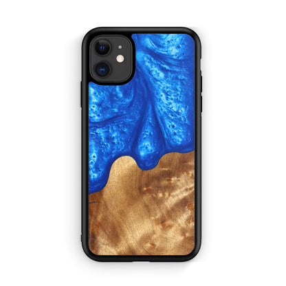 WUDN Slim Resin & Wood Phone Case (Diver's Blue) Compatible with Apple iPhone 11 (6.1")