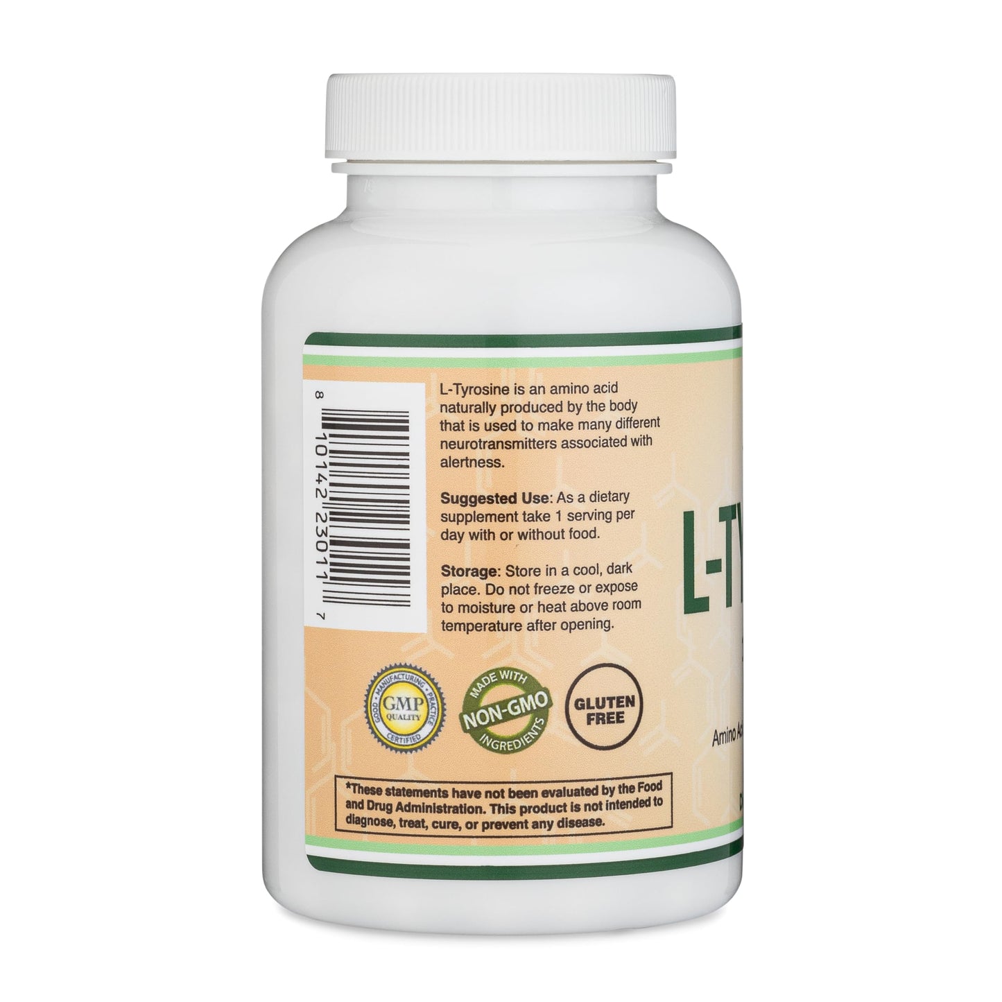 L-Tyrosine 1,000mg per Serving, 120 Veggie Capsules (L Tyrosine Supplement for Memory, Attention, and Focus) Amino Acid, Vegan Safe, Non-GMO by Double Wood