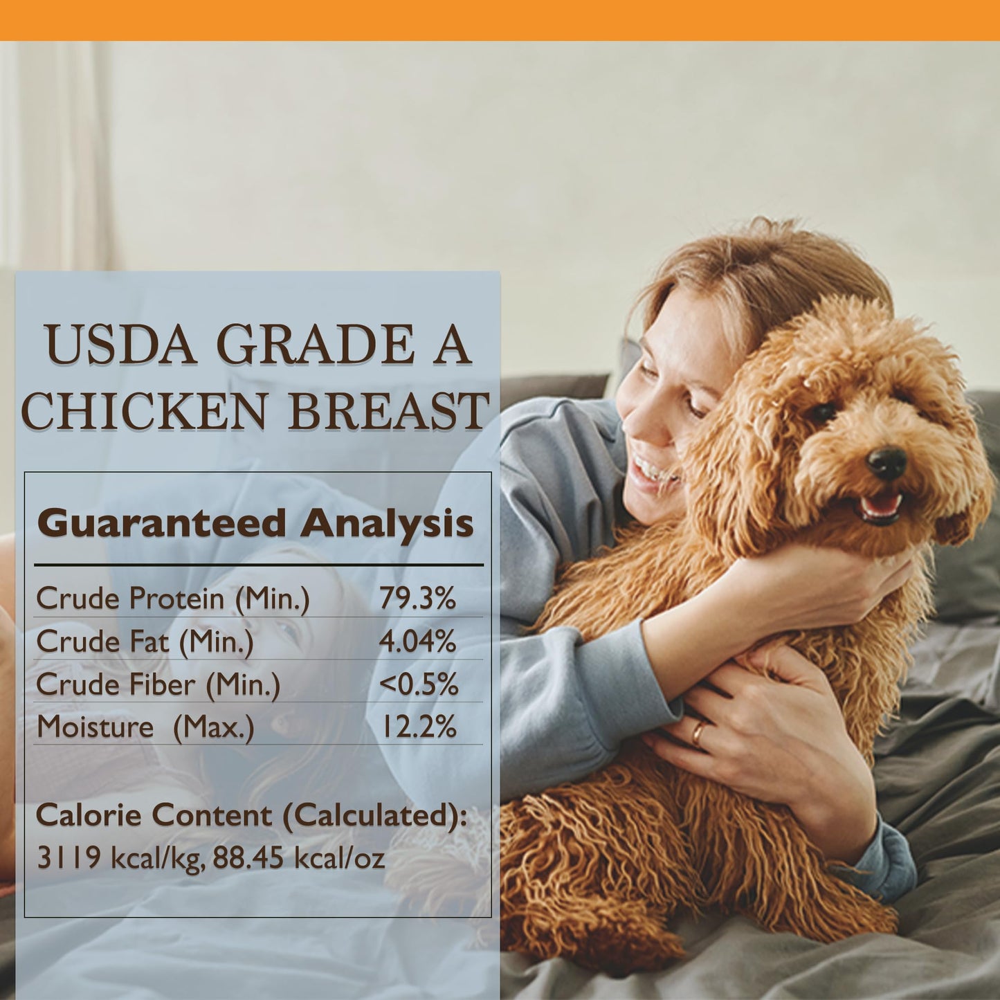 Pawfect Pets Single Ingredient Dehydrated Chicken Breast Treats for Dogs and Cats, 6oz Bag. USA Made