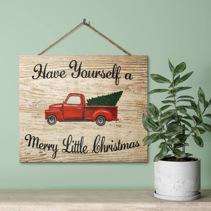 Have Yourself a Merry Little Christmas Wooden Sign and Wall Decor, Farmhouse Christmas, Made in USA