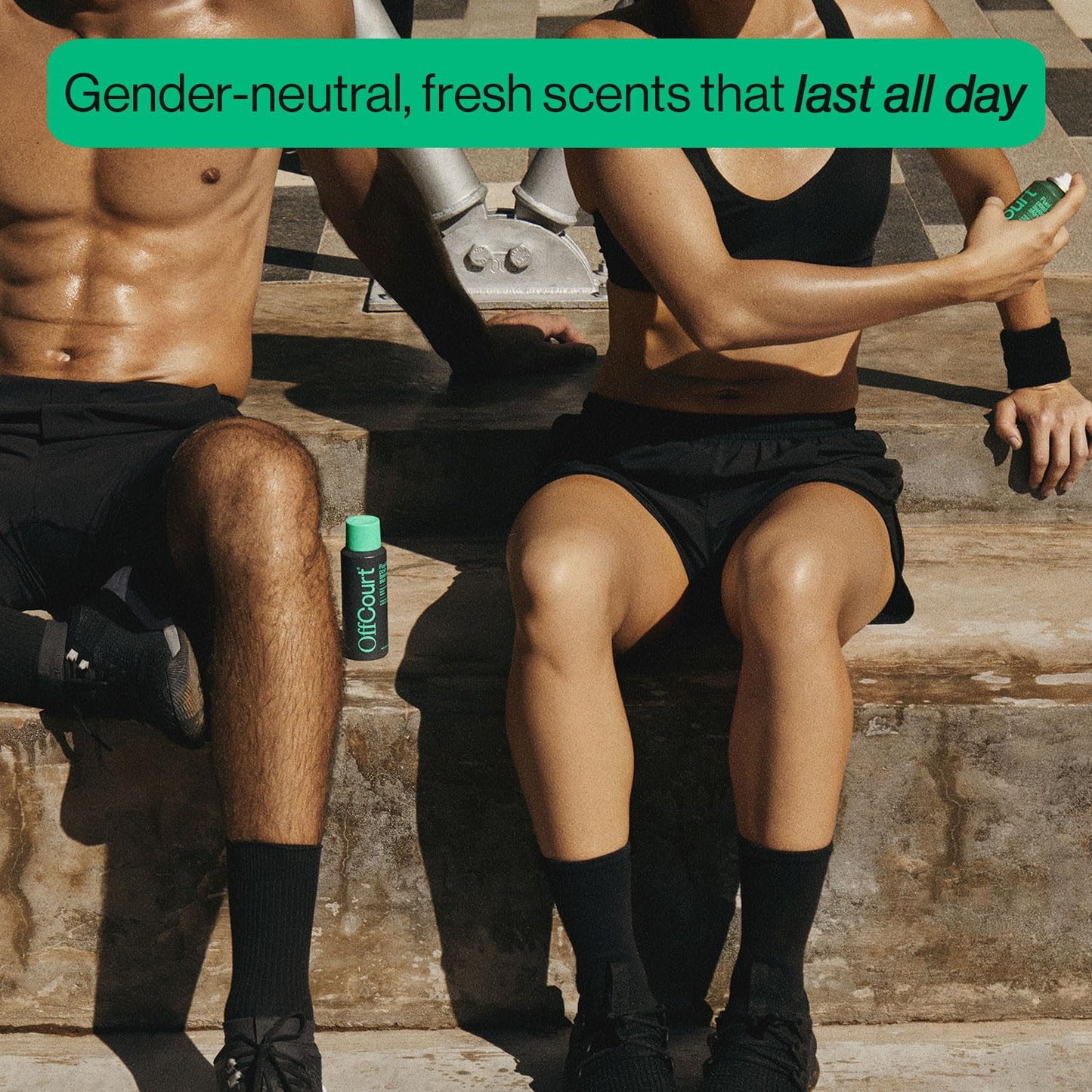 OffCourt - Natural Deodorant Body Spray for Men and Women - Aluminum Free - Whole Body Deodorant for Women and Men - Bold, Long-Lasting Coconut Water and Sandalwood Scent, 3.4 Ounce (Pack of 1)