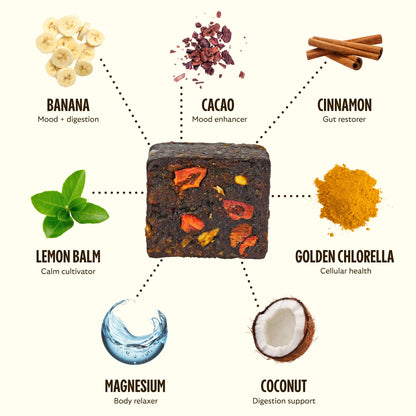 GEM Chill-Out Calm Bite | Supports Calm Mind & Clarity | Magnesium L-Threonate, Golden Chlorella, Lemon Balm | Holistic Non-Habit Forming | Gluten Free, Soy Free, Banana Cinnamon, 28 Servings